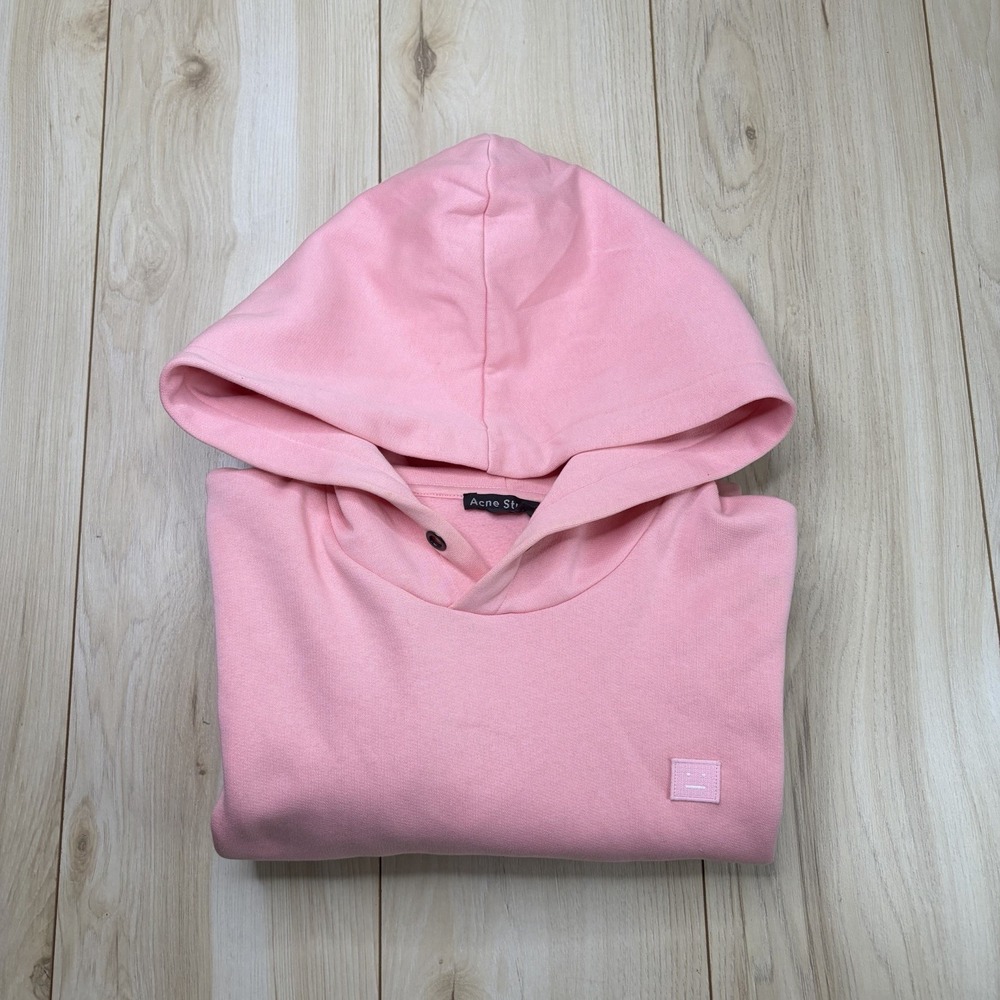 Acne Studios Women's Pullover Peach Ferris Face Hoodie Oversized Size XL